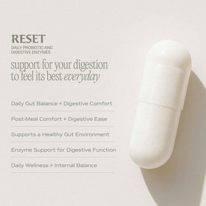 Reset Daily Probiotic + Prebiotic Plant Digestive Enzymes - Advanced Gut Reset for Women