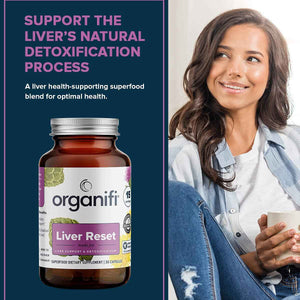 Organifi - Liver Reset - Liver Detox - Digestive and Immune Support - Promotes Cellular Energy Production, 30 Capsules