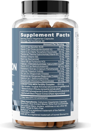 Conception for Him and Vital Liver Bundle - Male Fertility Booster & Prenatal Supplement + 9-in-1 Liver Support Eu Natural buy supplements Au