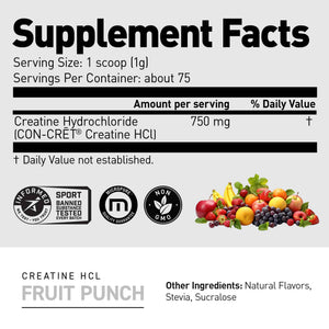 Kaged Creatine HCl Powder - 7X Concentrated vs Mono - Muscle Building & Recovery - High Absorption - No Bloating - Creatine for Men & Women