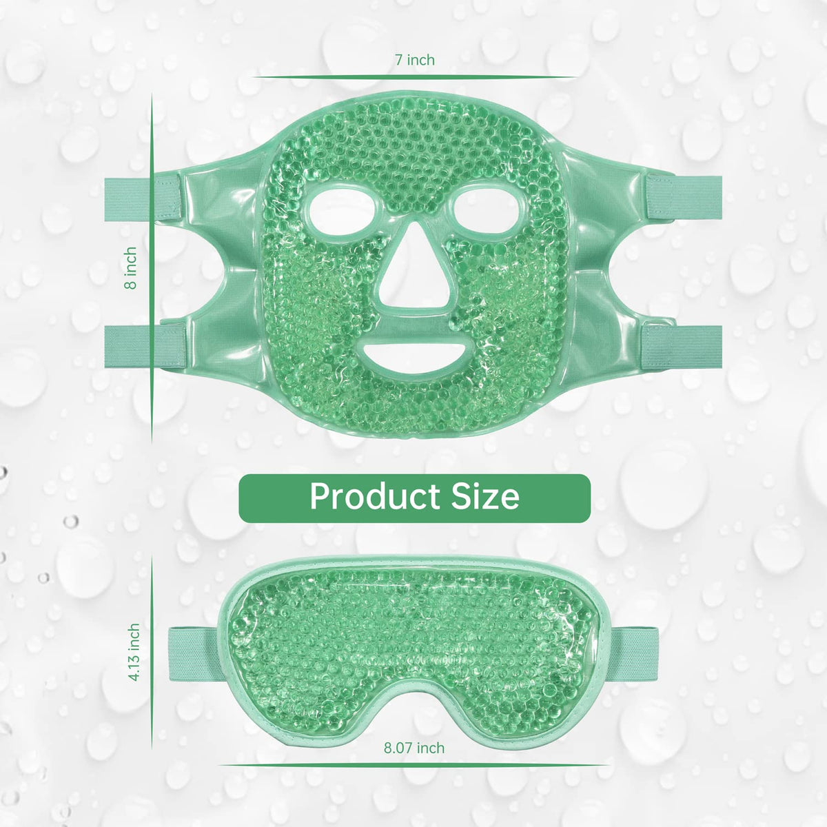 ZNÖCUETÖD Cooling Ice Face & Eye Mask – Luxury Gel Hot/Cold Pack for Puffiness, Sinus Relief, Dark Circles & Migraines | Soft Plush Backing
