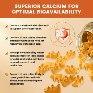GONGOTA Calcium Citrate 1200mg with Vitamin D3 Gummies, Chewable Calcium for Bone, Muscle, Joints, Immune Support, Calcium Supplements for Women & Men,Sugar Free, Pineapple Flavor - 120 Gummies GONGOTABuy Supplements Australia