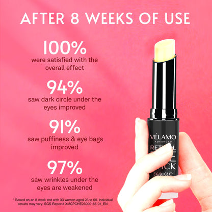 VELAMO ADVANCED Retinol Eye Stick Duo - Energizing (Day) & Renewing (Night) Under Eye Balms for Wrinkles & Dark Circles