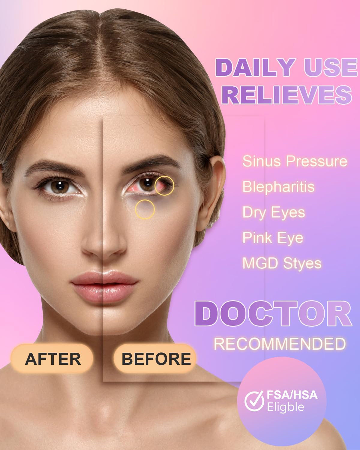 ProCIV 20 Packs Disposable Steam Eye Masks - Self-Heating for Dry Eyes