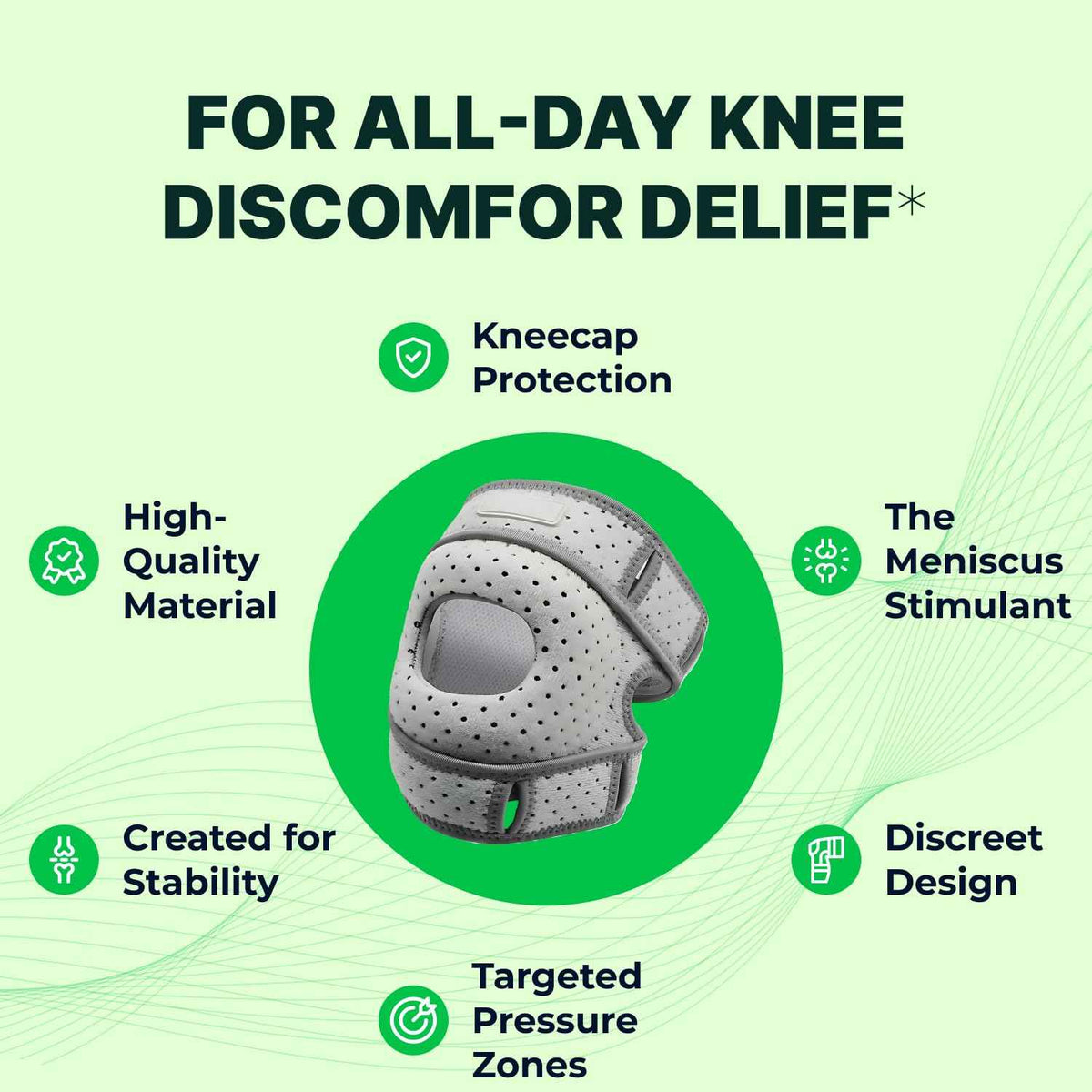 Wellnee Knee Brace with Silicone Padding - Wellknee Compression Sleeve for Men & Women - Joint Support that Massages & Boosts Circulation During Walking, Running & Exercise