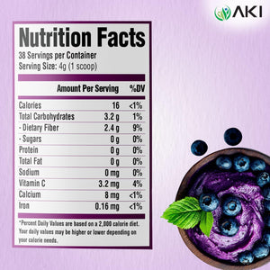 AKI Maqui Berry Extract Powder – Wild Harvested from Patagonia, High in Anthocyanins & Polyphenols, Freeze-Dried Superfruit for Smoothies, Non-GMO, Vegan, 150g/ 5.3 oz AKI ORGANIC buy supplements Au