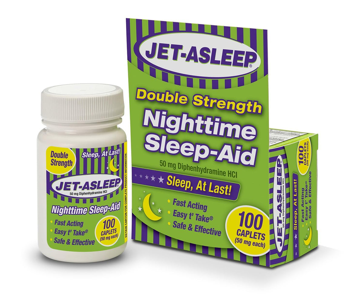 Jet-Asleep Double Strength Nighttime Sleep-Aid 100 Count