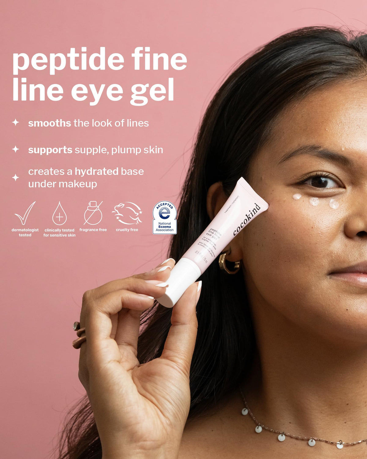 Cocokind Peptide Eye Gel - Lightweight & Anti-Aging (.5 oz)