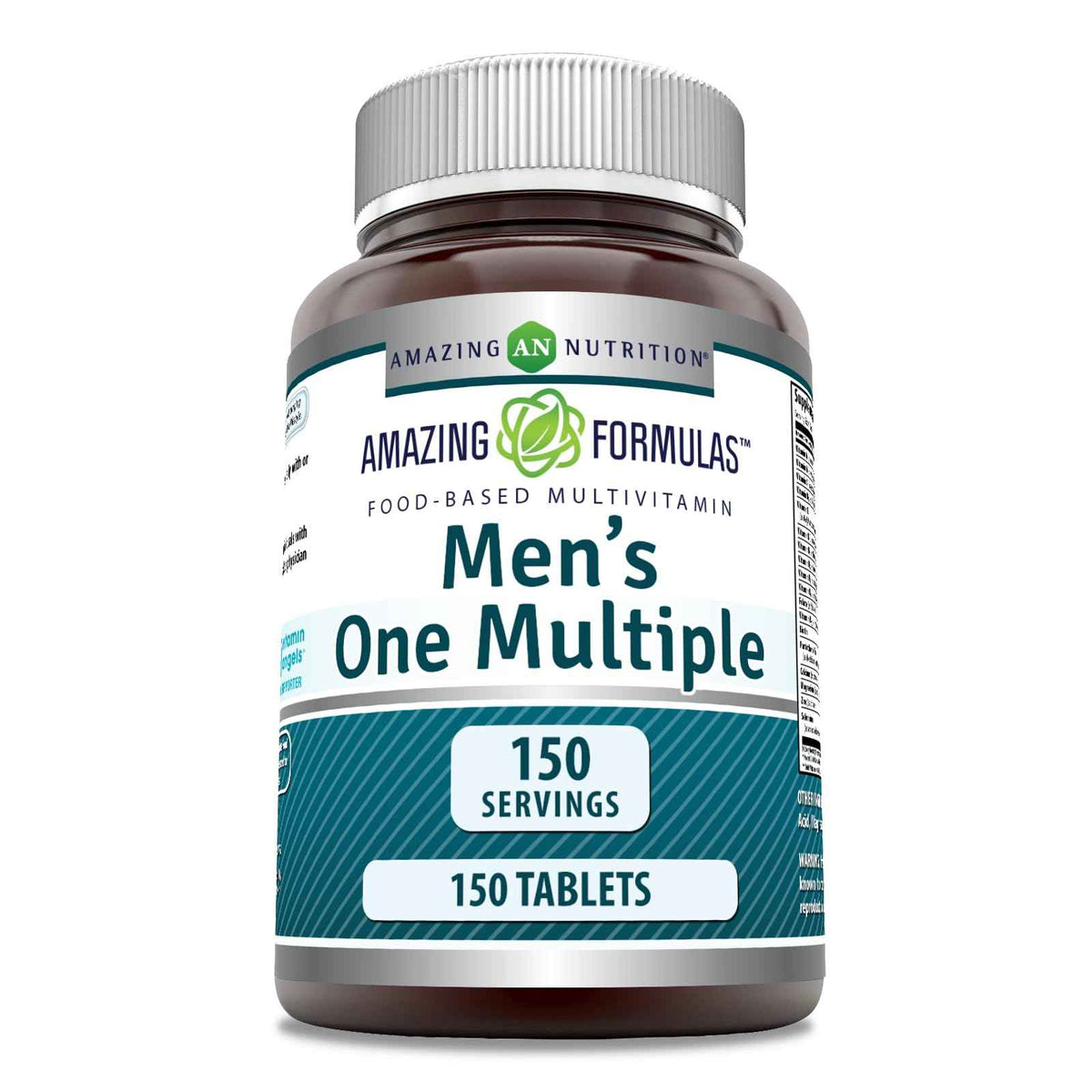 Amazing Formulas Men's One Multivitamin Supplement - Food Based - 150 Tablets - Perfect Blend of Vitamins, Minerals & Probiotics - Non-GMO - Gluten-Free - Made in USA