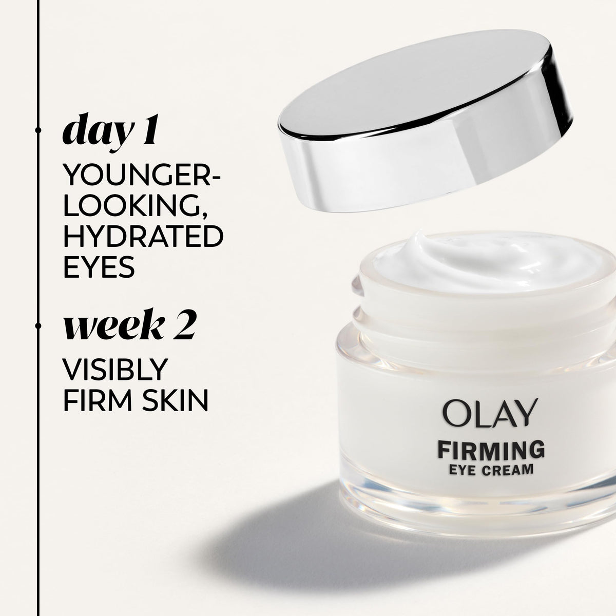 Olay Firming Eye Cream – Collagen Peptide Anti-Aging Eye Cream for Wrinkles & Firming Skin Around Eyes, Fragrance-Free (0.5 fl oz)