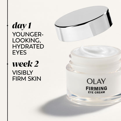 Olay Firming Eye Cream – Collagen Peptide Anti-Aging Eye Cream for Wrinkles & Firming Skin Around Eyes, Fragrance-Free (0.5 fl oz)