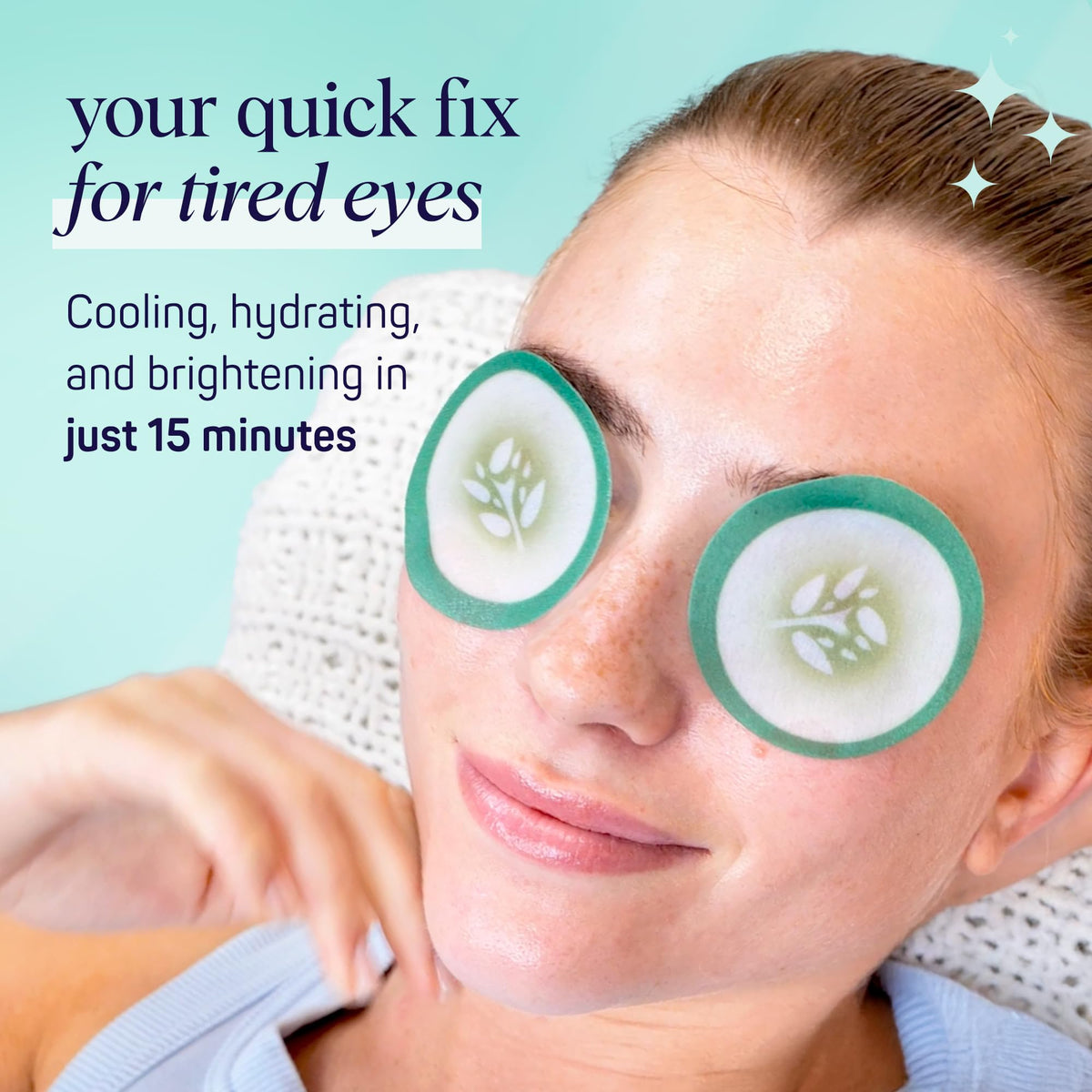 SpaLife Cooling Cucumber Eye Pads – 48 Under Eye Patches for Dark Circles, Puffy Eyes & Daily Depuffing Treatment