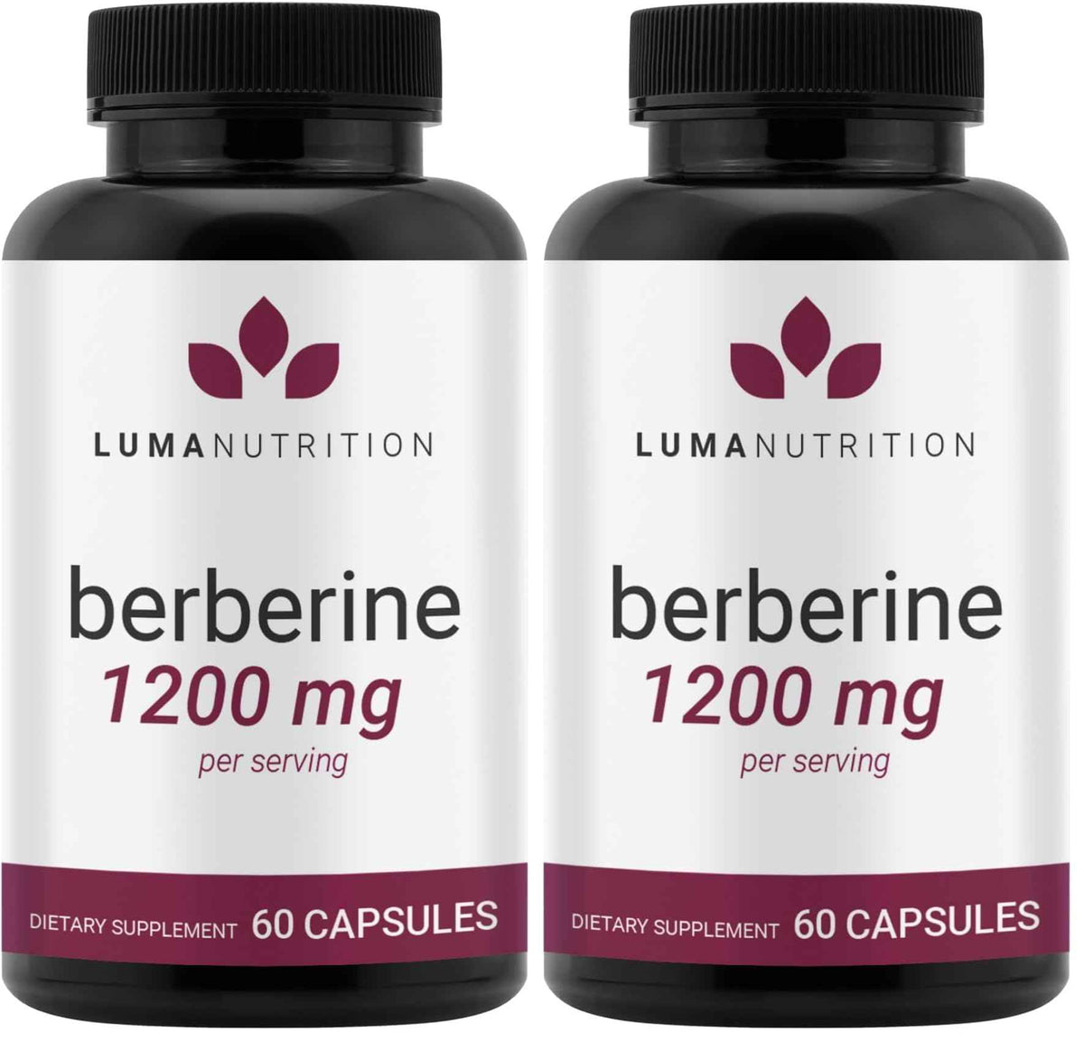 Luma Nutrition Pure Berberine Supplement - Berberina 1200mg - 60 Capsules