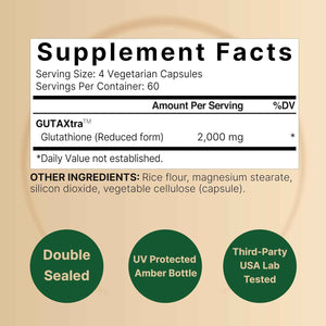NatureBell Glutathione Supplement 2,000mg Per Serving, 240 Veggie Capsules - 98%+ Purity Verified, Bioavailable Reduced Glutathione Pills, Active Form, Master Antioxidant - Vegan Friendly & Non-GMO