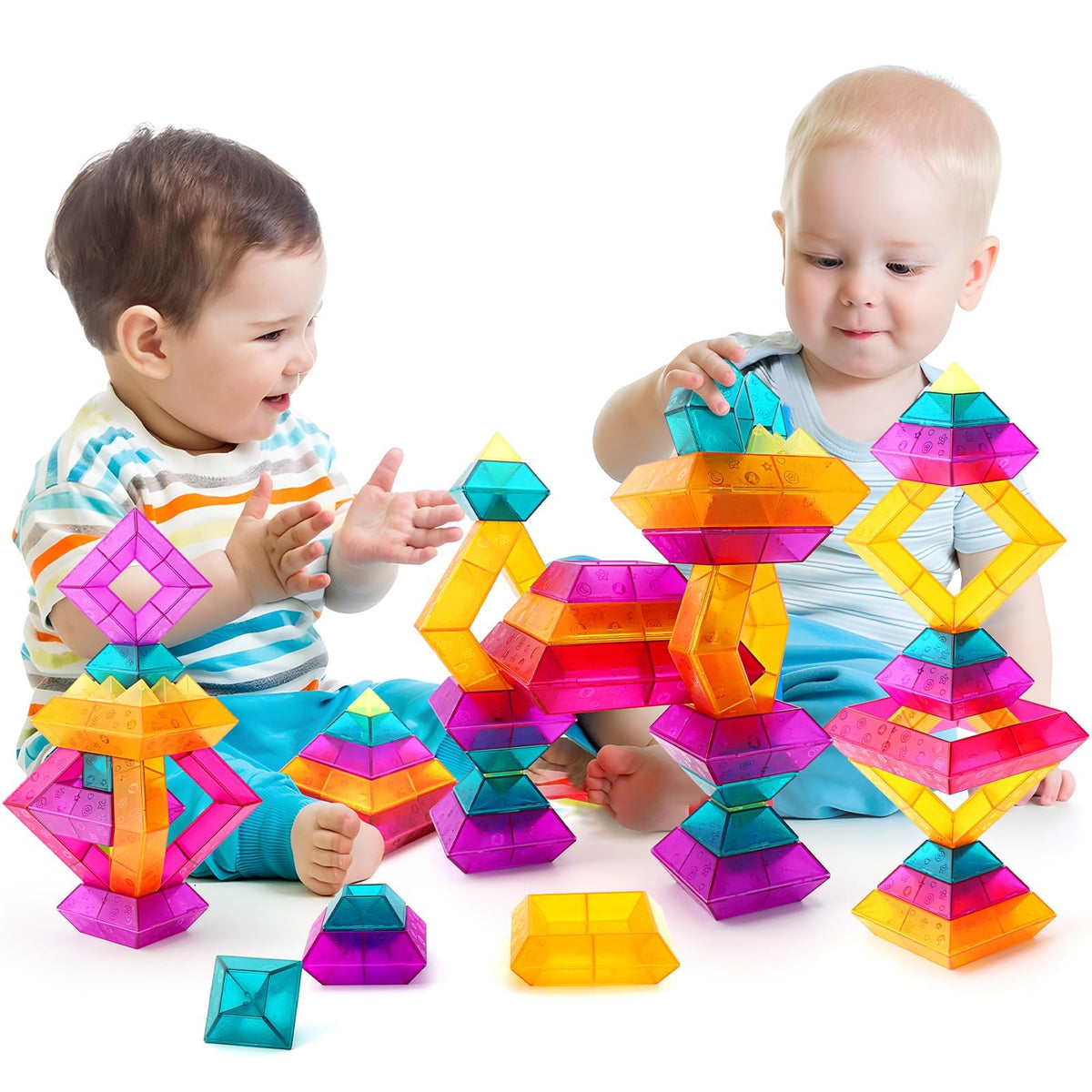 30-Piece STEM Building Blocks Set - Educational Stacking Toys for Kids