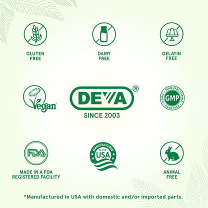 DEVA Nutrition Premium Vegan Peppermint Oil with Orange Oil, Delayed Release, 90 Capsules, 1-Pack