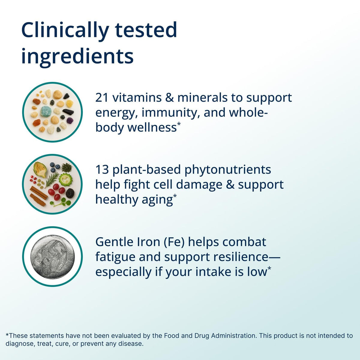 Metagenics PhytoMulti with Iron - Daily Multivitamin for Men & Women with Phytonutrients* - Methylfolate, Vitamins A‑K, Zinc & B6 - Iron Bisglycinate 18 mg - Non‑GMO, Gluten‑Free - 60 Tablets