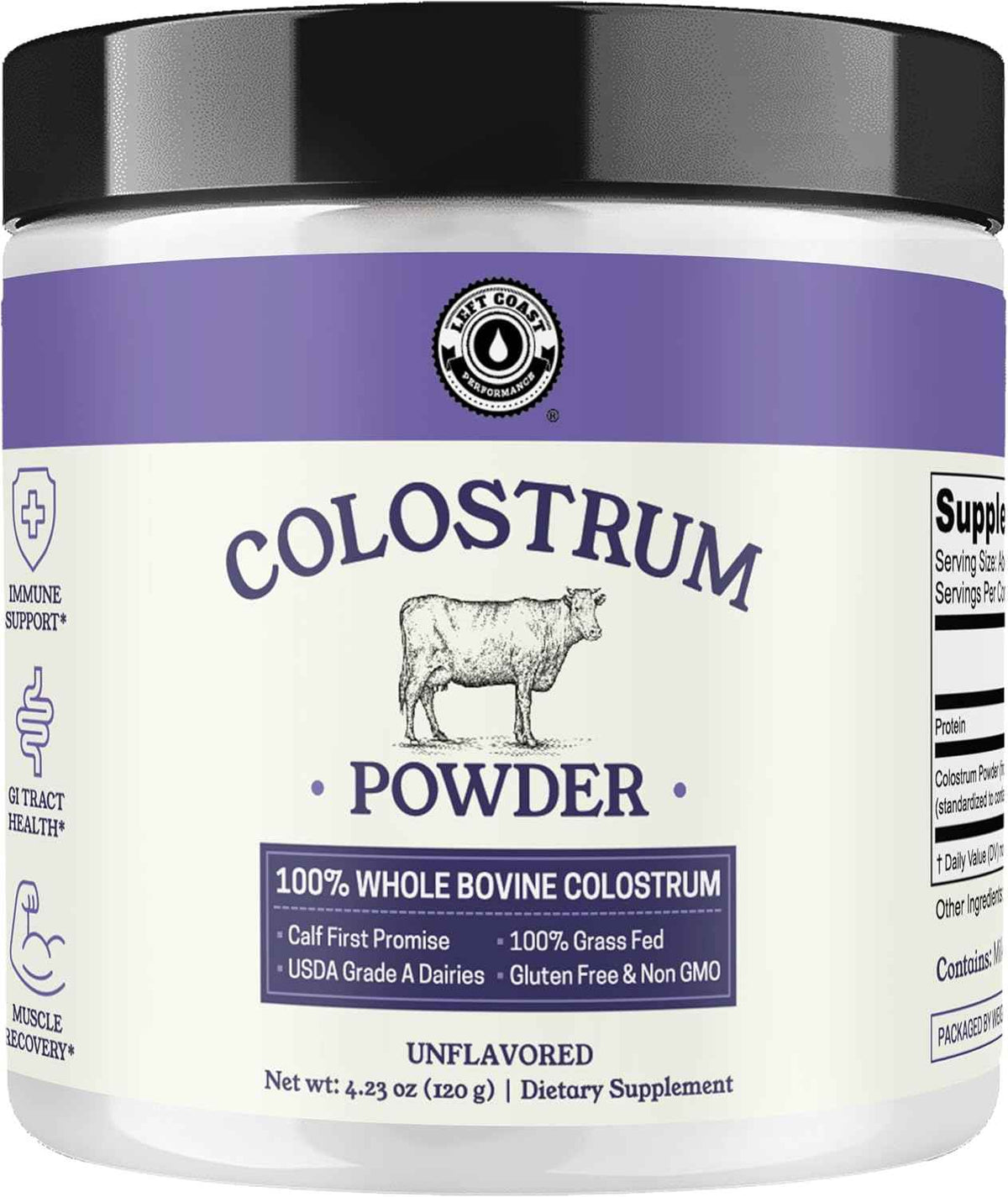 Colostrum Powder - USA Sourced Bovine Colostrum for Humans for Immune Support, Gut Health, Muscle Recovery - Single Ingredient, No Additives, Grass Fed, Non-GMO Colostrum Supplement for Women and Men