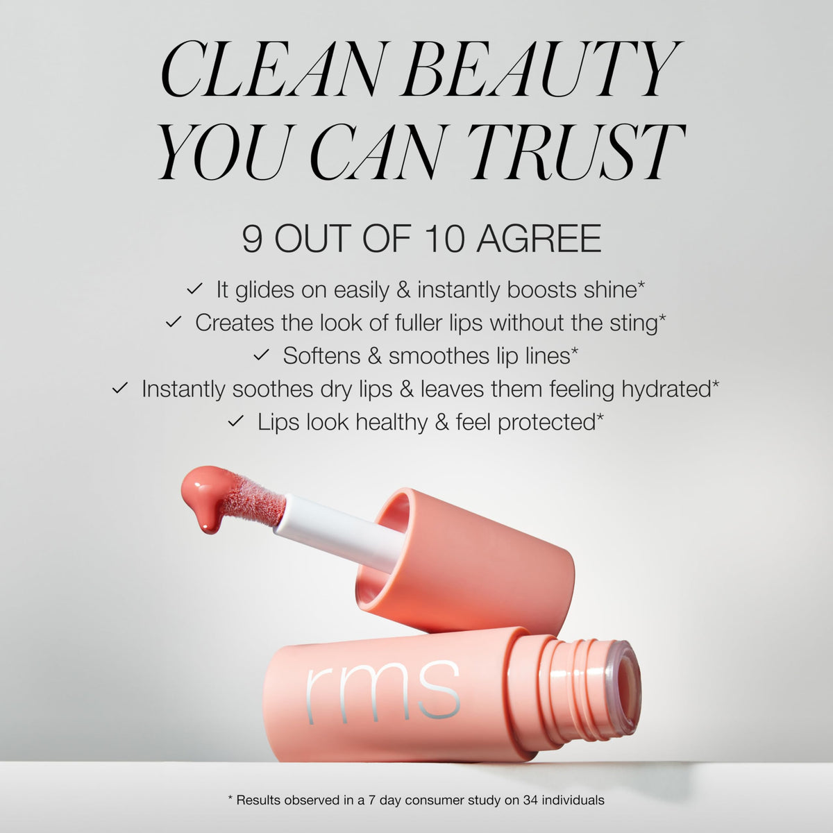 supplement products​RMS Beauty Legendary Lip Oil - High-Shine Hydrating Lip Gloss Oil - 8-Hour Moisture with Bitter Cherry & Jojoba Oil - 0.17 oz - JerryCherryUSA