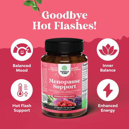 Bundle of Herbal Menopause Supplement for Women and 10000 mcg Pure Biotin Pills for Women & Men