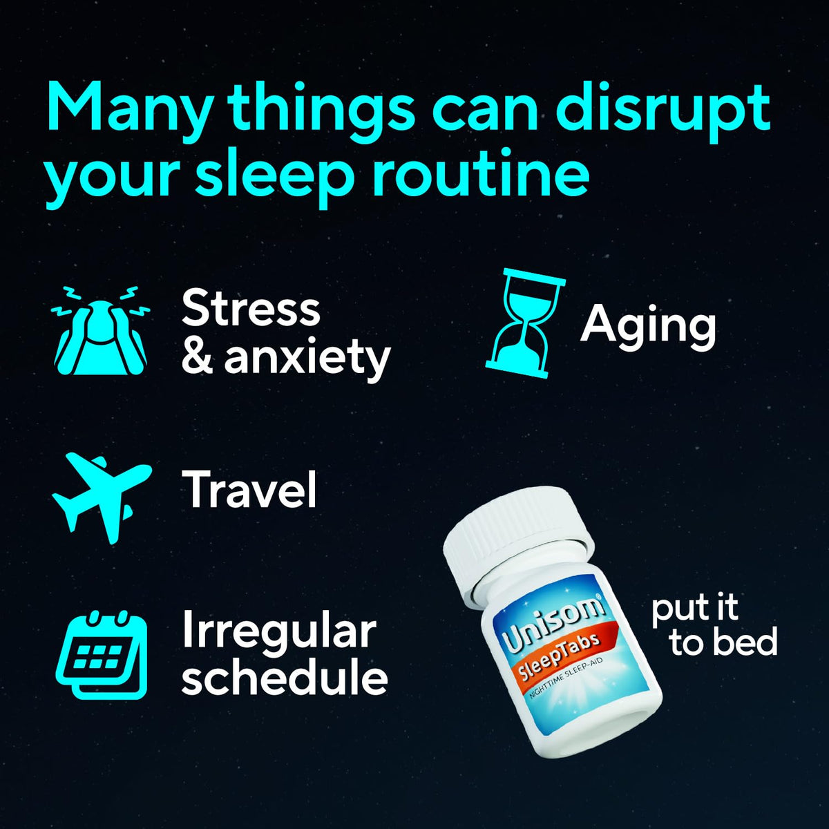 Unisom SleepTabs, Nighttime Sleep-aid, Doxylamine Succinate, 32 Tablets