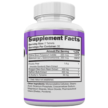 No-Stim Non Stimulant Fat Burner Diet Pills that Work- Appetite Suppressant & Best Caffeine Free Weight Loss Supplement- Natural Thermogenic Fat Loss Pill- 60 Tablets
