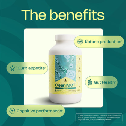 LevelUp Clean MCT Oil Capsules, 100% C8 Caprylic Acid, Keto, 280 Count