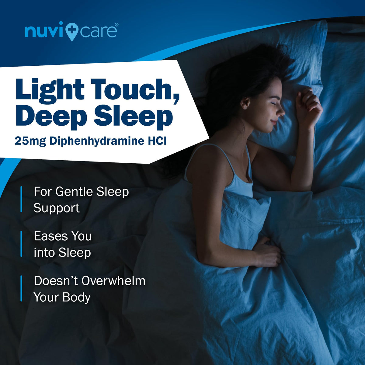 NUVICARE Diphenhydramine 25mg Nighttime Sleep Aid, 200 Caplets