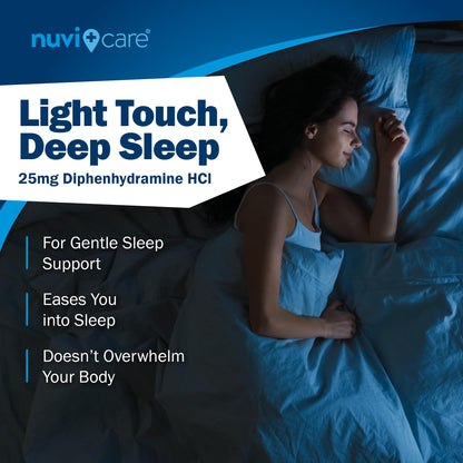NUVICARE Diphenhydramine 25mg Nighttime Sleep Aid, 200 Caplets