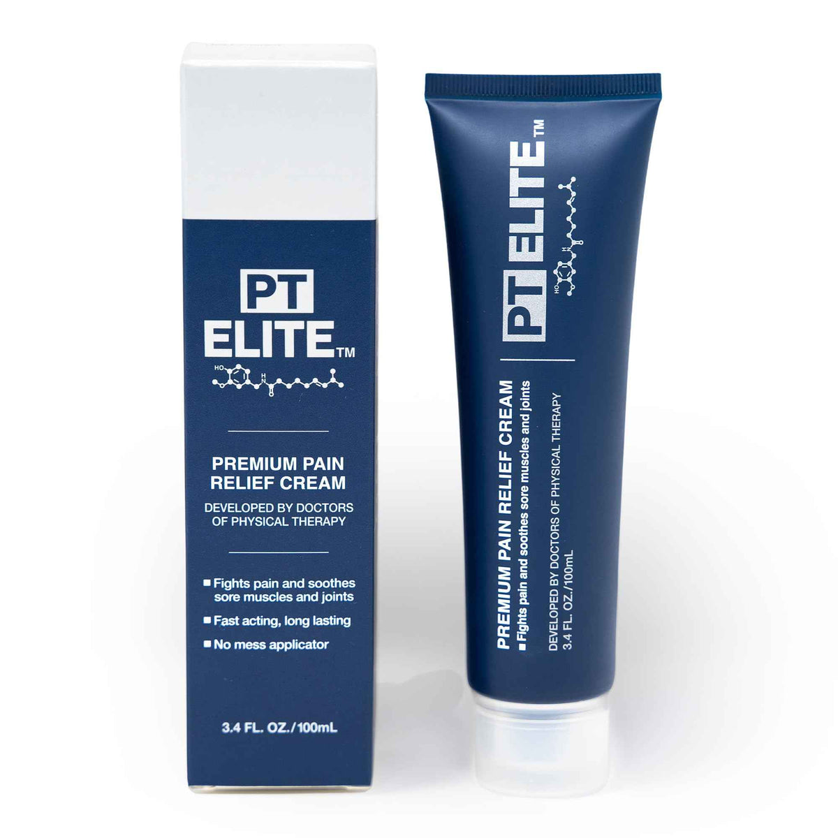 PT Elite Premium Pain Relief Cream, with Capsaicin, Menthol & Arnica, Arthritis, Knee, & Back Pain Relief, Soothes Sore Muscles & Joints, Reduces Stiffness, Non-Greasy, Topical Analgesic, 3.4 oz