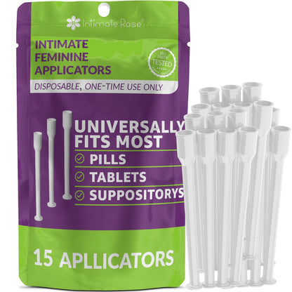 Intimate Rose Boric Acid Suppositories + 15 Count Vaginal Suppository Applicator + pH Test Strips