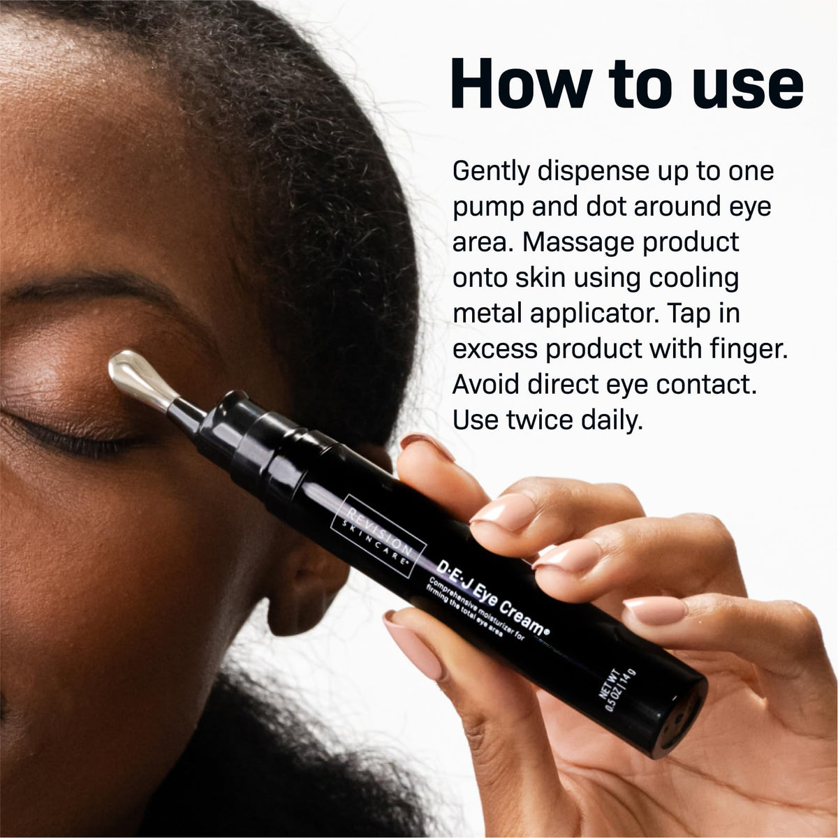 Revision Skincare D·E·J Eye Cream® (0.5 fl oz) - Advanced Anti-Aging Treatment with Cooling Metal Applicator