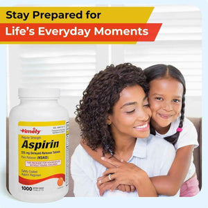 TIME-Cap Labs 1000 Regular Strength Aspirin 325mg - Delayed Release Enteric Coated Tablets for Minor Aches and Pains, NSAID Pain Reliever & Fever Reducer for Adults and Children 12 Years and Older