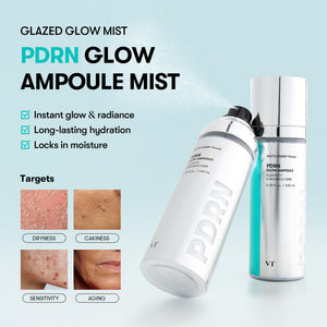 VT COSMETICS PDRN Glow Ampoule, PDRN Facial Mist, Deep Hydration Spray Serum, Vegan Skin Care, Light-weight Face Moisturizer, Plumping Effect, Fragrance-Free, Korean SkinCare (3.38 fl oz / 100 ml) VT COSMETICSBuy Supplements Australia