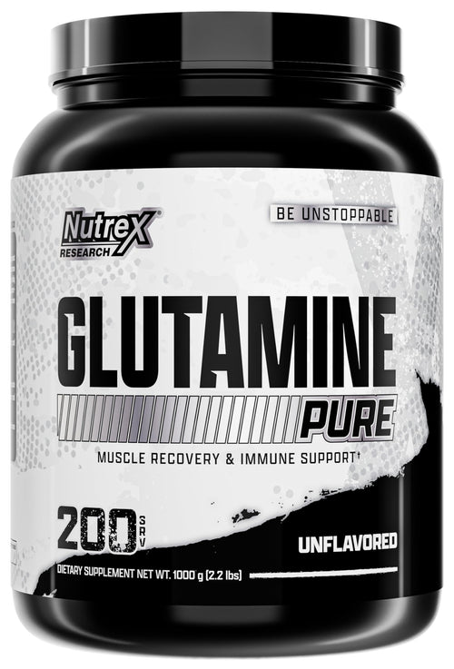 Nutrex Research L-Glutamine Powder - 200 Servings - Pure Unflavored, Non-GMO & Gluten Free