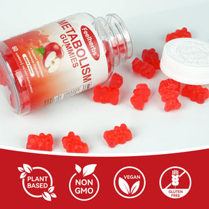 Feelherbs Metabolism Gummies for Women and Men Digestion & Energy, 60 Count Apple Cider Vinegar Gummies with Vitamin B12 & Beet Root, Chewable Keto ACV Vitamin for Metabolism & Detox Cleanse Feelherbs buy supplements Au