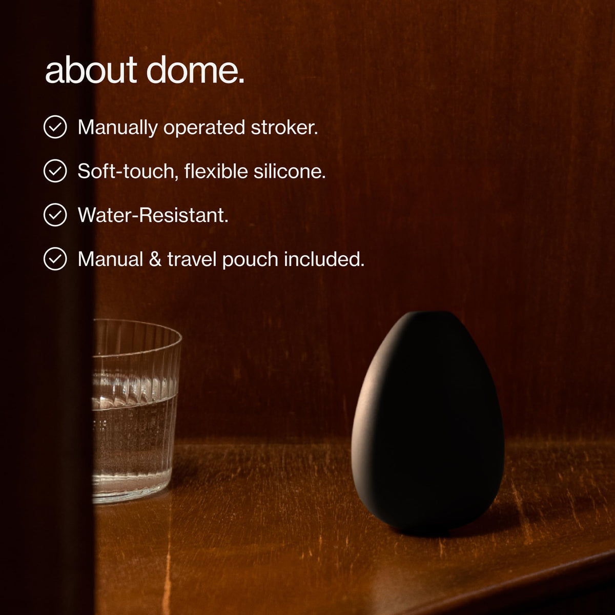 Maude Dome - Double-Sided Masturbator + Silicone Stroker with Multi-Textured Interior - Body-Safe Durable Penis Sleeve for Enhanced Solo or Partner Play - Discreet & Non-Vibrating (Charcoal)