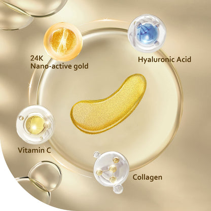 Taimand 24K Gold Under Eye Patches - 30 Pairs - Collagen Eye Mask for Dark Circles, Puffy Eyes & Wrinkles