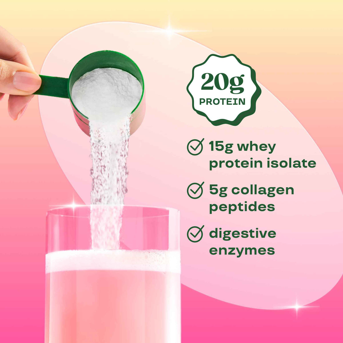 Bloom Nutrition Clear Whey Protein, Strawberry Watermelon, 10 Servings - Whey Protein Isolate with Collagen Peptides & Digestive Enzymes, 20g Protein, Sugar Free Post Workout Drink Mix, 90 Calories
