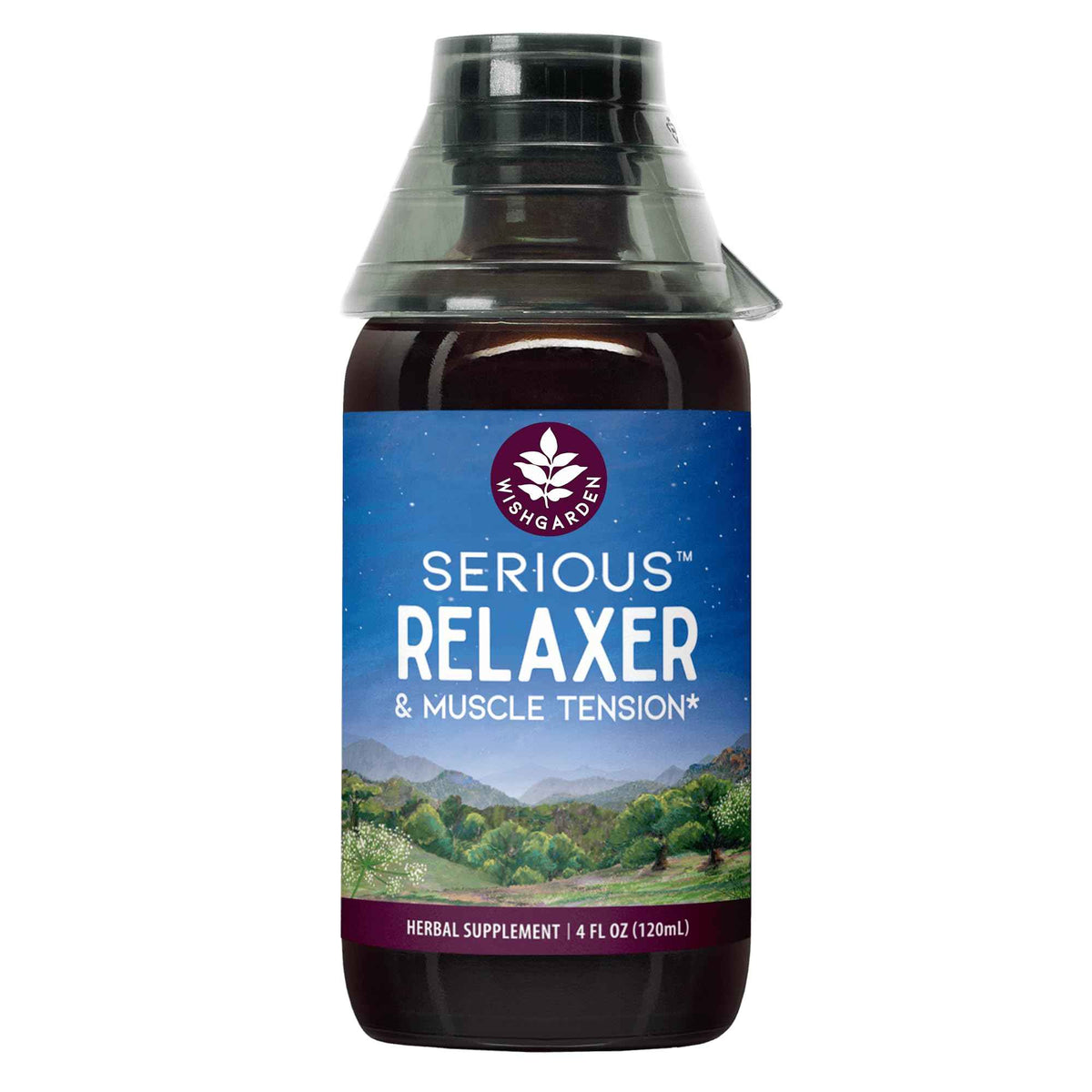 WishGarden Herbs Serious Relaxer, Liquid Herbal Muscle Relaxant with Wild Lettuce & Valerian Root, Eases Neck & Shoulder Tension, Tense Muscles, Muscle Spasms & Restless Legs, Non-GMO, Vegan, 4oz