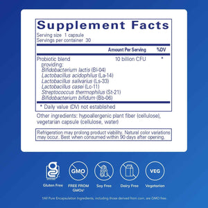 Pure Encapsulations Probiotic G.I. - Shelf Stable Probiotic for Intestinal Health & Gastrointestinal Support* - with Lactobacillus & Bifidobacterium - 30 Capsules