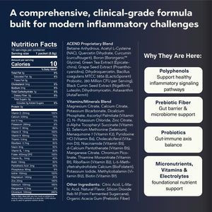 ACEND Advanced Inflammatory Support Powdered Drink Mix | Evidence-Based Polyphenols + Prebiotic Fiber + Probiotics | D3+K2, Minerals & Electrolytes | Non-GMO ACENDBuy Supplements Australia