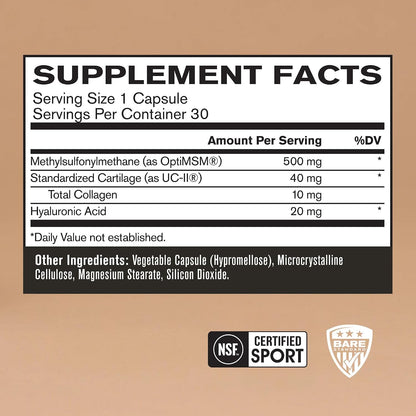 BARE PERFORMANCE NUTRITION, BPN Strong Joints, Joint Support Capsules, UC-ll, Joint Comfort, Mobility and Flexibility