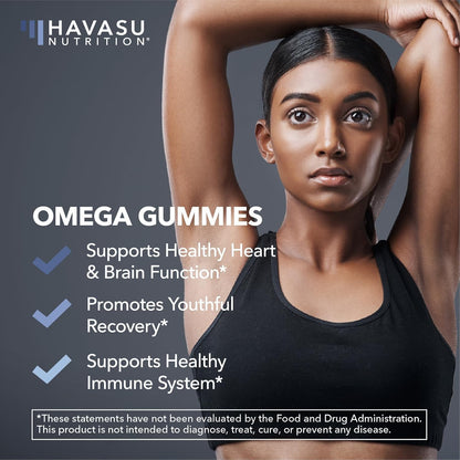 Omega 3 6 9 Gummies with DHA, Plant-Based Omega 3 Gummies for Adults, 60ct - Omega 3 6 9 + DHA Gummies, Fish Oil Alternative for Adults with DHA from Algae, Lemon and Orange Flavors, 20 Servings