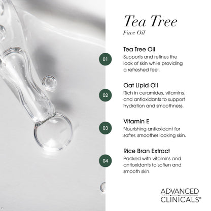Advanced Clinicals Tea Tree Oil Serum – Pore Refining & Smoothing (52ml)