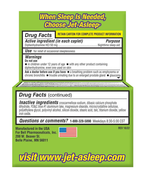 Jet-Asleep Double Strength Nighttime Sleep-Aid 100 Count