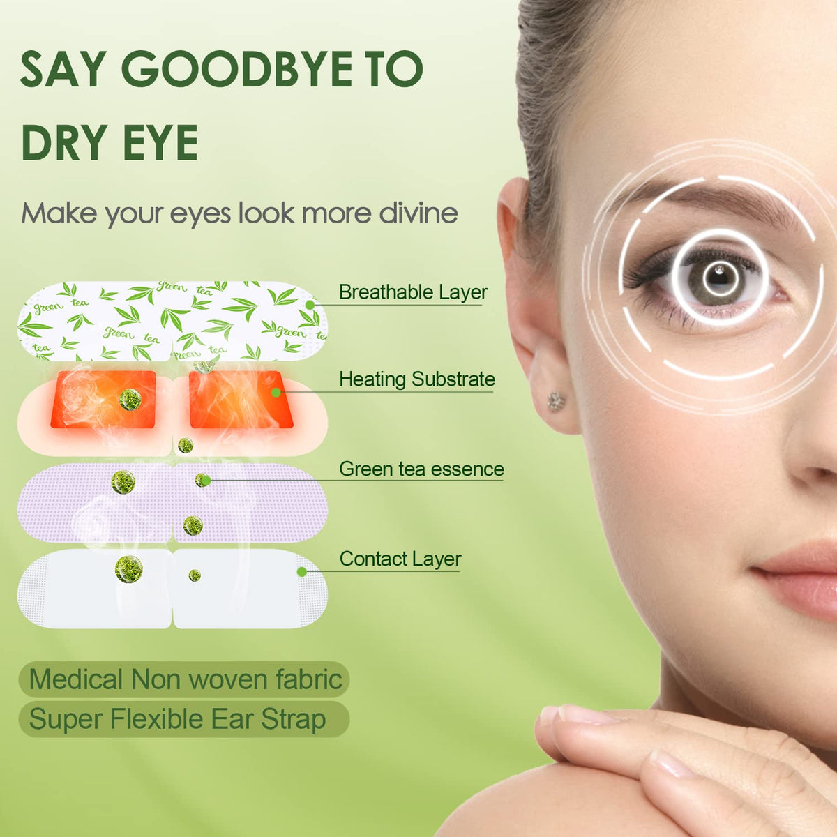 ZHENYEMEI Self-Heating Steam Eye Mask - 6A Silk Cotton Warm Compress for Dry Eye Relief - No Microwave Needed (18 Pack)