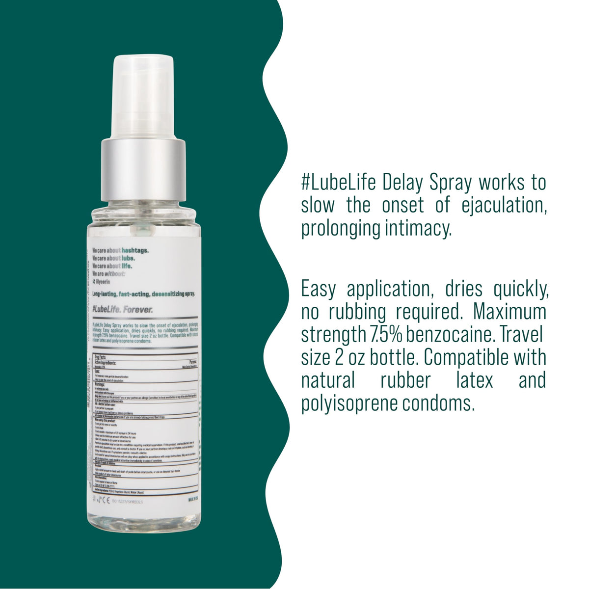 LUBELIFE Climax Control Delay Spray for Men, Stamina Enhancing, 2 Fl Oz