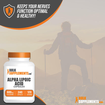 BULKSUPPLEMENTS.COM Alpha Lipoic Acid Capsules - ALA Supplement, Alpha Lipoic