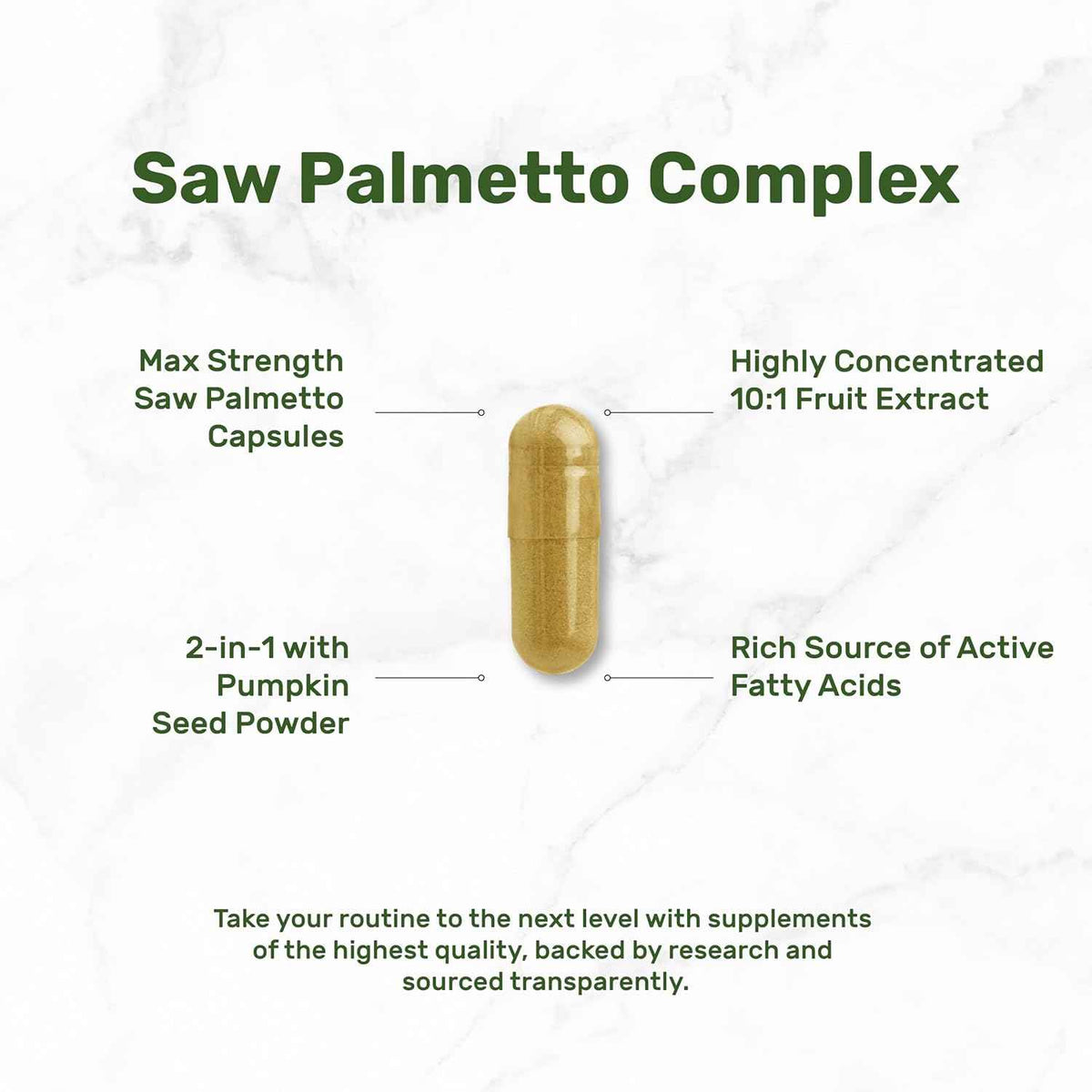 Saw Palmetto Supplement with Pumpkin Seed, 300 Capsules - Promotes Prostate Health - DHT Blocker - Hair Growth Vitamins, Maintain Normal Urinary Frequency